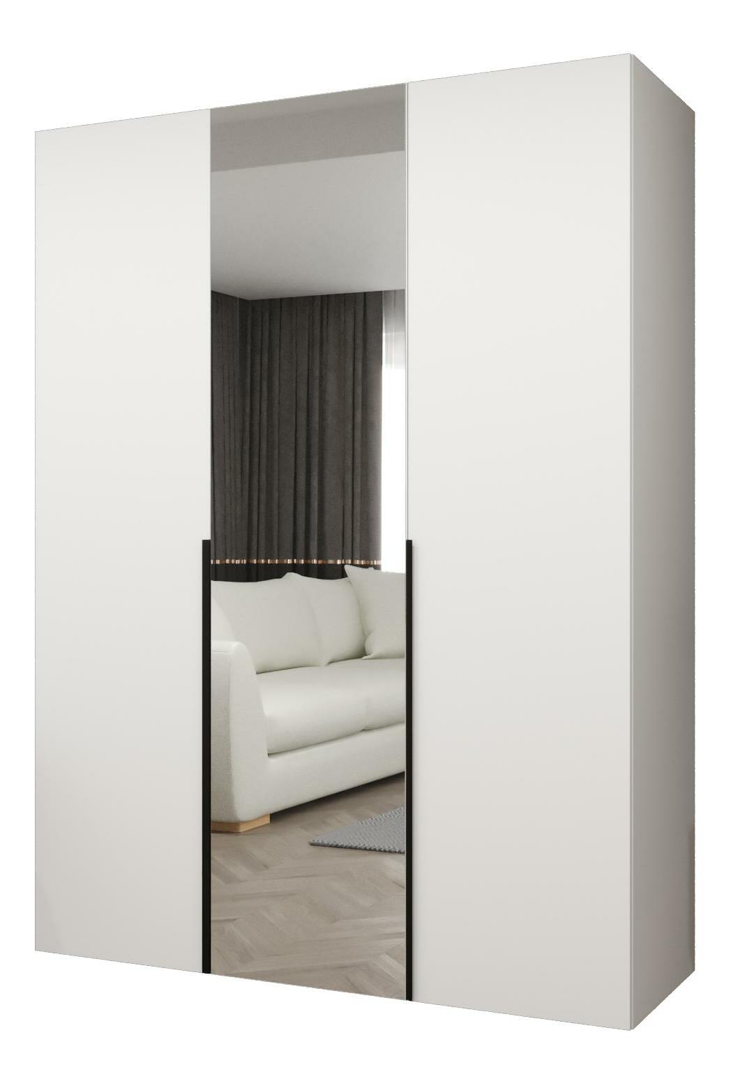 Dulap de haine 150 cm Alice 2 (alb + Negru)