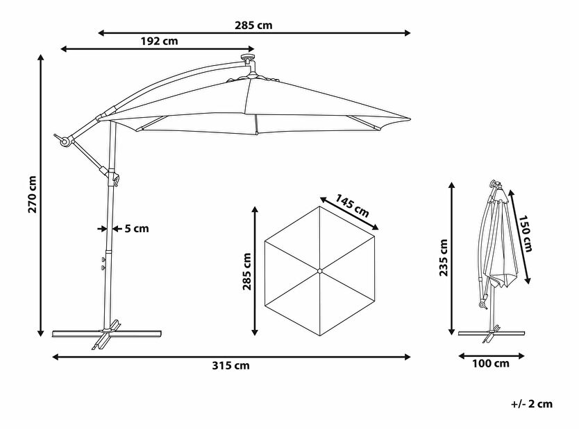 Umbrelă de grădină CAVARO (bej)