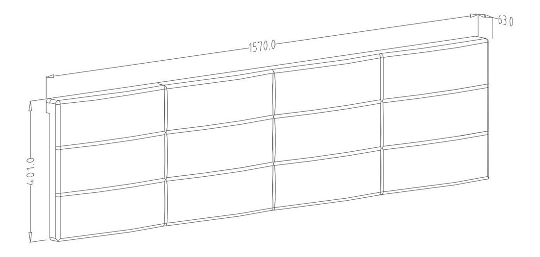 Tapecirano uzglavlje za krevet Verwood Typ 86 (crna)