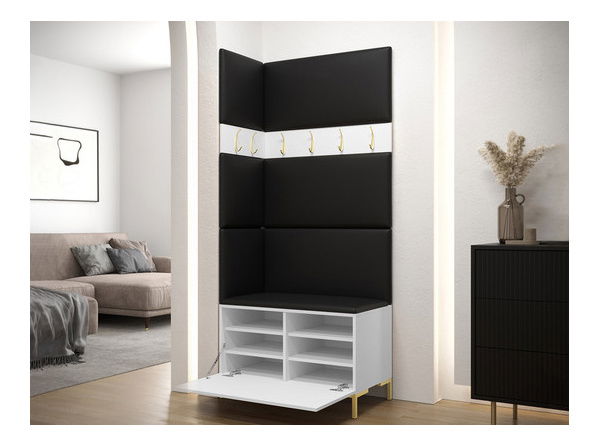 Mobilier hol Futura IV (negru + verde închis)