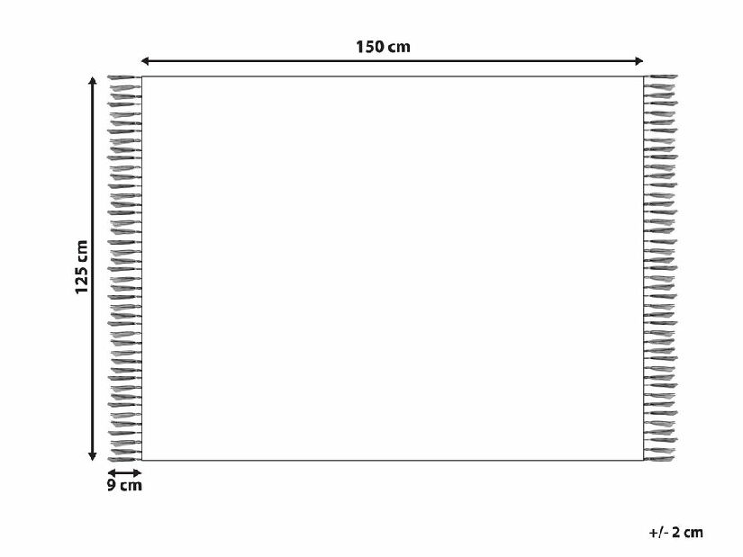 Deka 125 x 150 cm Chyza (crna)