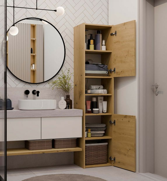 Kúpeľňová skrinka Samways 3 (dub artisan)