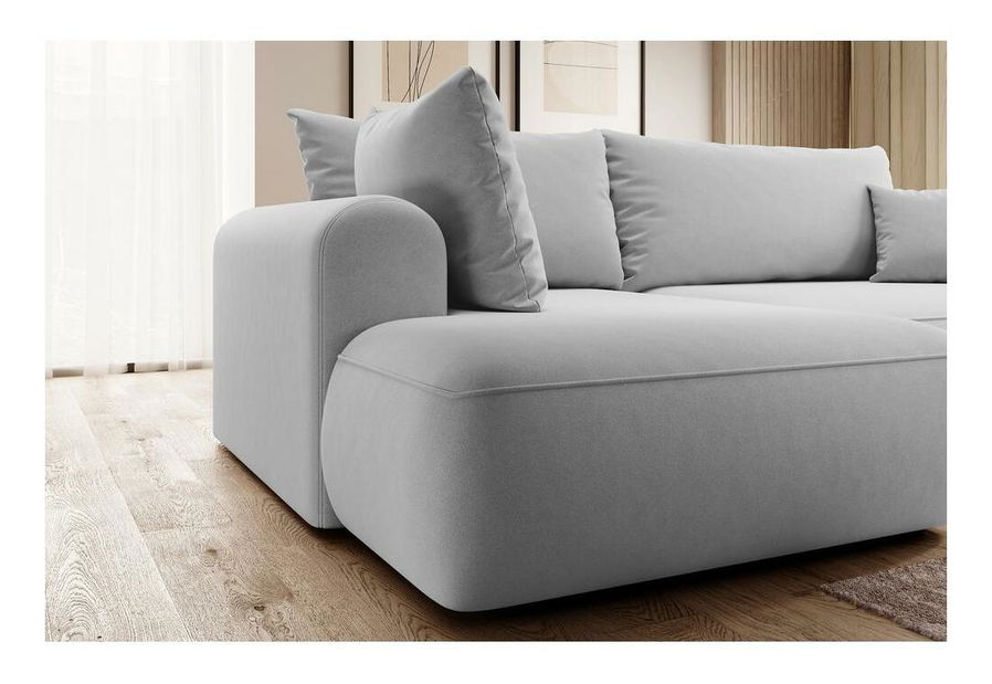 Sarokkanapé Olivo II (B) (szürke + fekete) 