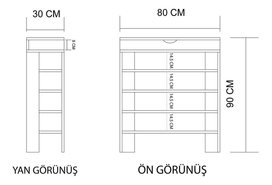 Botník (skrinka na topánky) Ronal (borovica atlantická)