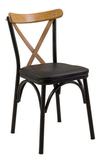 Set mobilier sufragerie Duvasa 23 (negru) (pentru 4 persoane)
