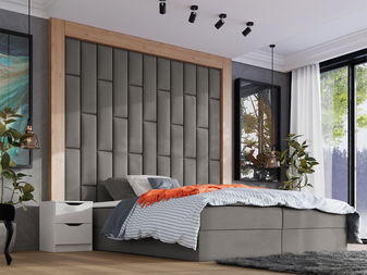 Tapeciran zidni panel (3 kom.) Pazara 40x20 (siva) *rasprodaja