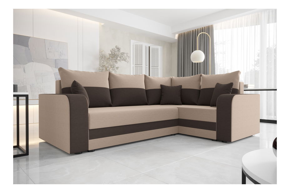 Colțar Harmony Plus (bej + Maro închis) (D)