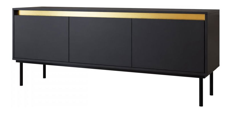 Dulap TV Gelean 3D (Negru + auriu) 