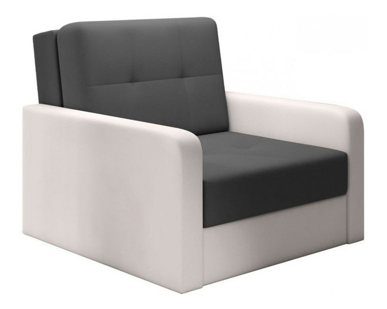 Rozkladacie kreslo Tomful I (tmavosivá + biela)