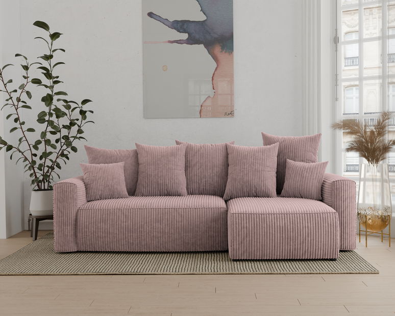 Colțar Denia (D) (roz pudră)