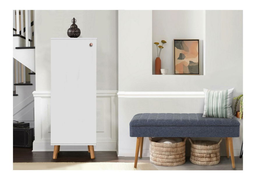 Mobilier hol Beside 1 (alb + albastru închis)