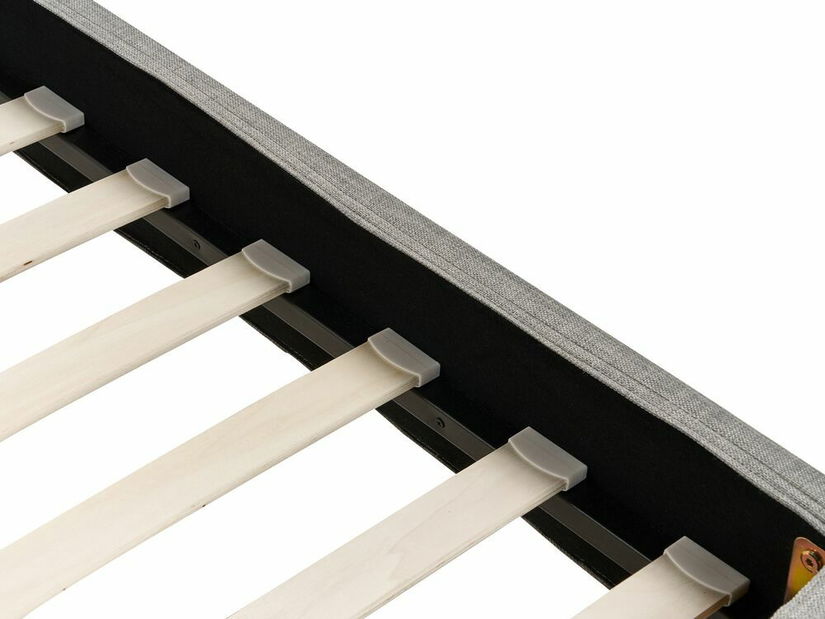 Franciaágy 140 cm Infernus Bonell (világosszürke) (ágyráccsal és matraccal, és tárolóhellyel)