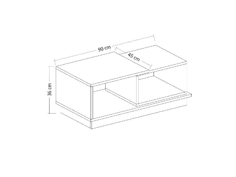 Stolić za kavu Concept (antracit + hrast)