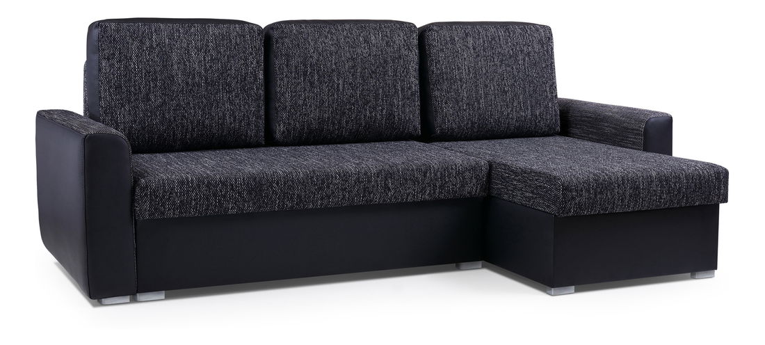 Sarokkanapé Primo (sötétszürke + fekete) (J) *kiárusítás