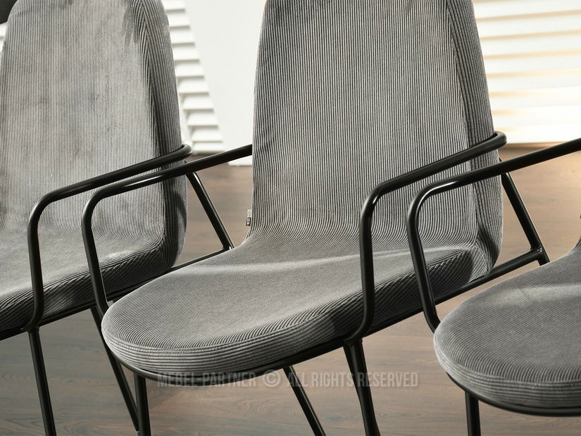 Stolička Ulrika (sivá + čierna)