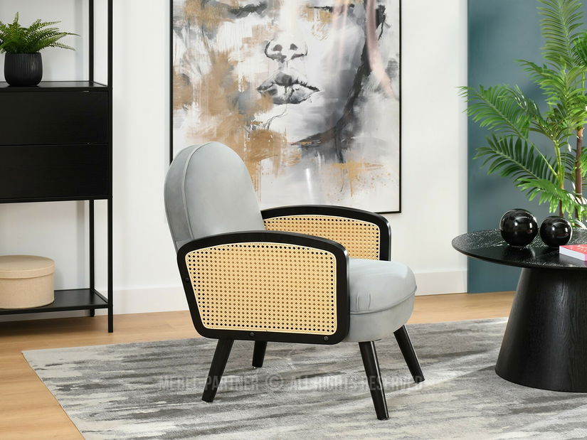 Fotel Will (szürke + fekete)