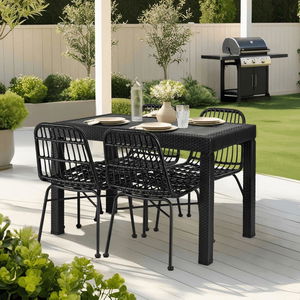 Vrtni set Fabricaria (crna) (za 4 osobe)