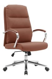 Irodai fotel Adonyx (barna camel + króm)