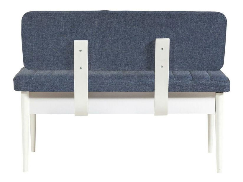 Klupa Vlasta 3 (bijela + tamnoplava) (s prostorom za odlaganje)