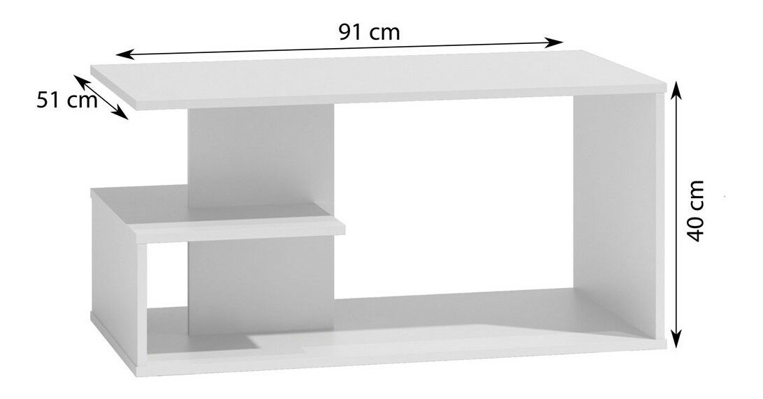 Konferenčný stolík Disfruta 1 (biela)