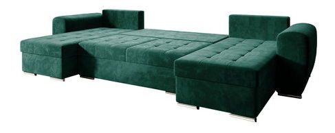 Kutna garnitura U Daria U (sivo-crna)