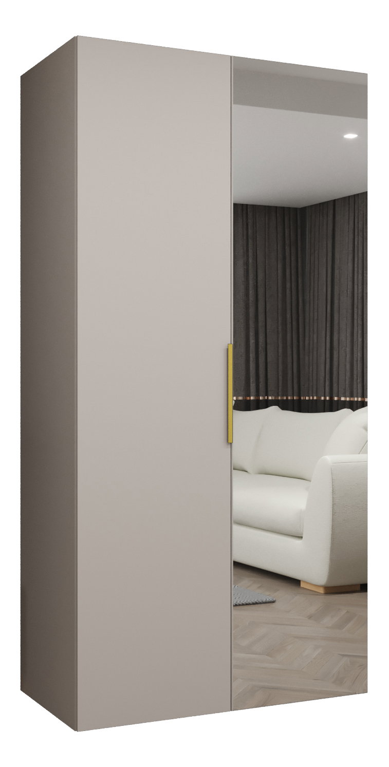 Dulap de haine 100 cm Mirabella 2 (Cașmir + Auriu)