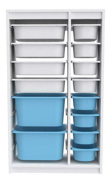 Organizator za igračke Dremonka 6 (bijela + plava)