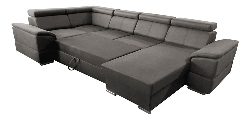 Rohová sedačka v tvare U Seglaria (sivohnedá) (P) *bazár