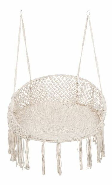 Závesné kreslo BONITO (drevo) (biela)