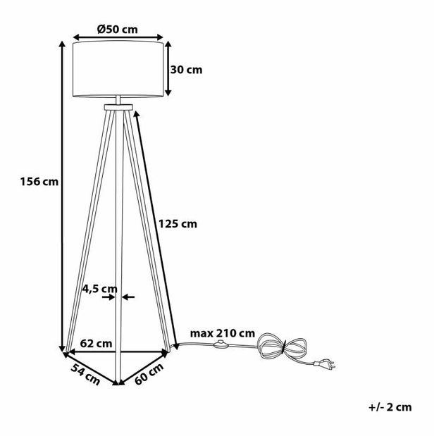 Podna svjetiljka Silo (crna)