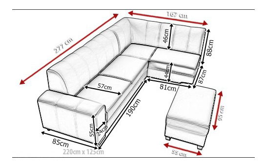 Rohová sedačka Monique (svetlohnedá + biela) (P)