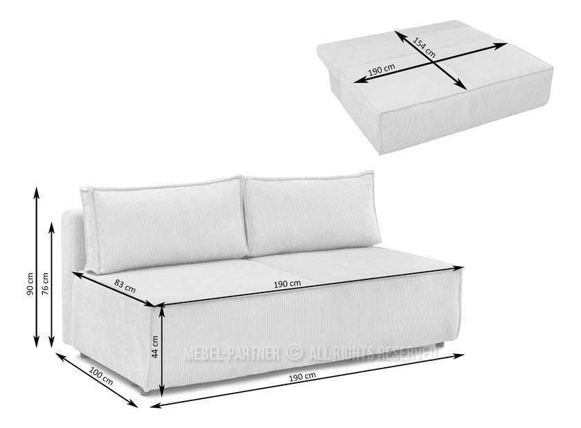 Kétszemélyes kanapé Nazismo (fekete)