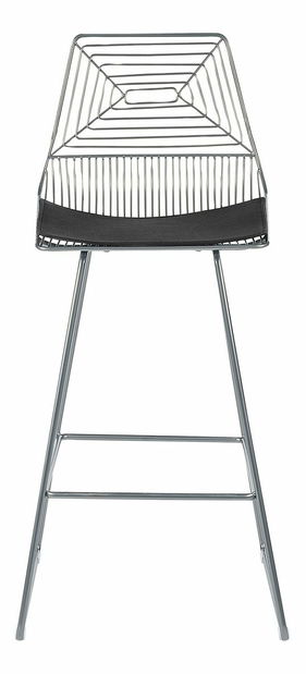 Set 2 ks barových stoličiek Bethel (strieborná)