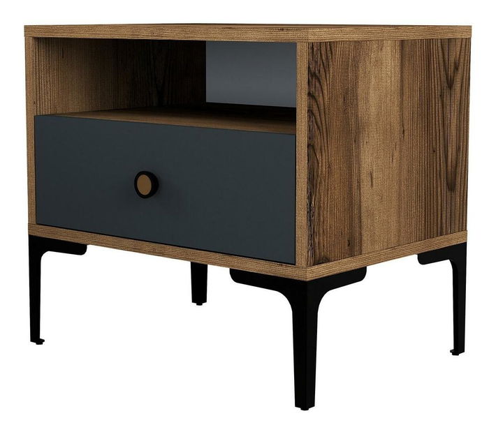 Noćni stolić Logan (orah + antracit)