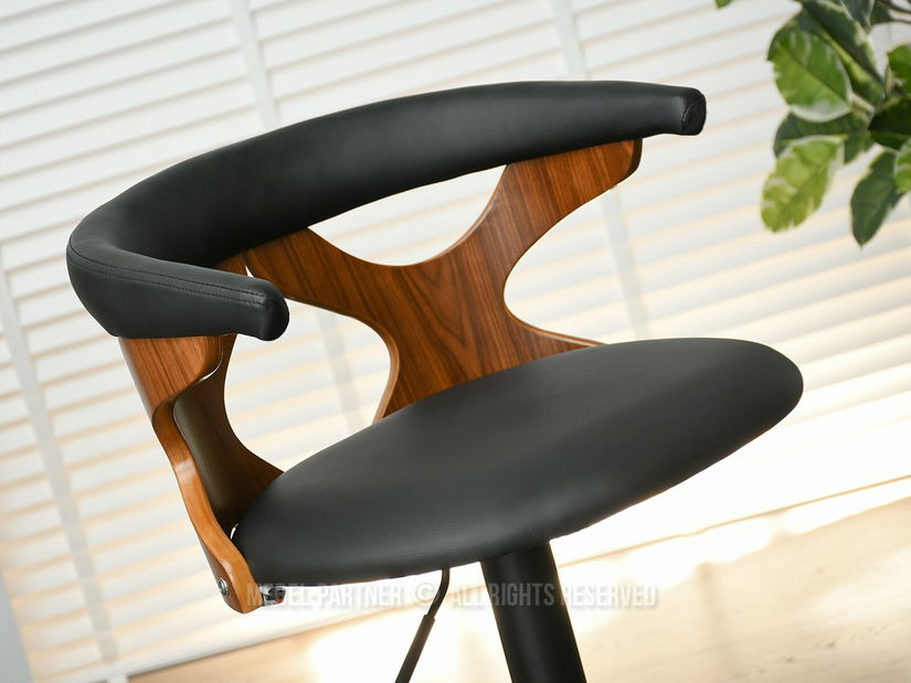 Stolica Bonita (tamni orah + crna)