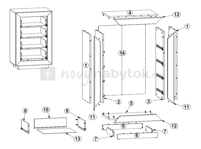 Komoda BRW LARGO PKOM4S/6