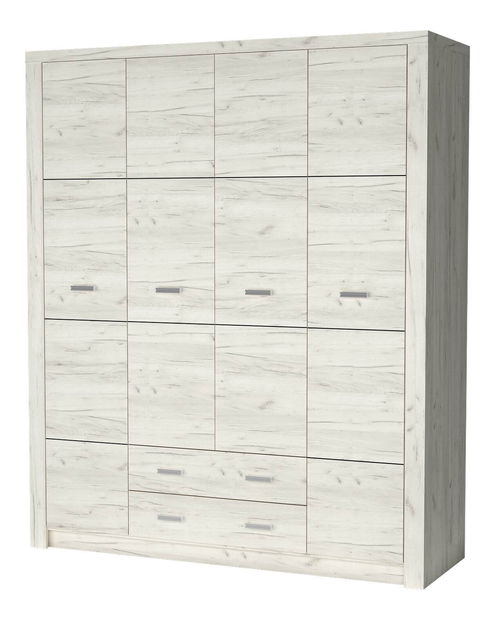 Ruhásszekrény Indie 18 (fehér craft) 