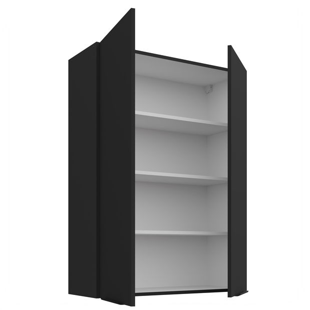 Horná kuchynská skrinka Sienla 80 G 108 2F (čierna matná)