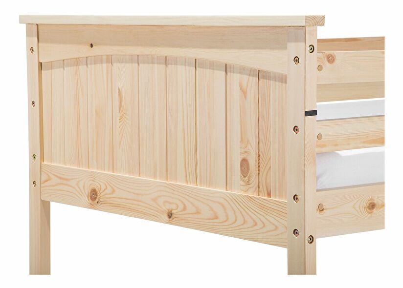 Poschodová posteľ 90 cm RADIN (s roštom) (svetlé drevo)