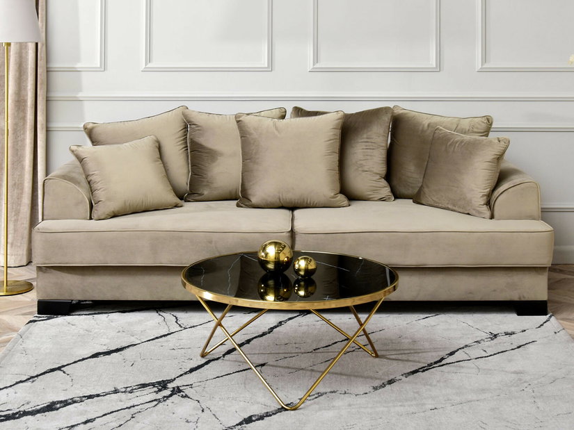 Dohányzóasztal Armin Xl (fekete márvány + arany)