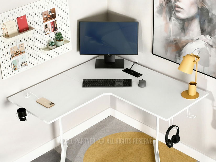 PC stolík Matts C (biela)