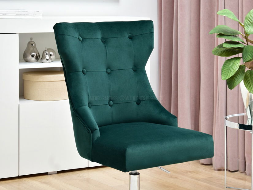 Fotel Elza (zöld + króm)