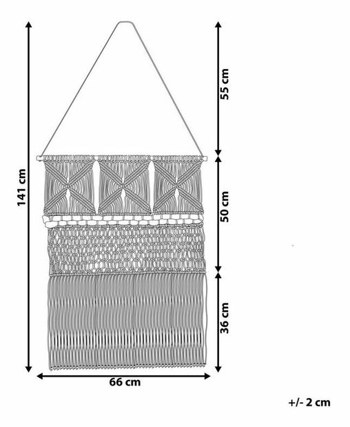 Decorație de perete Kalza (bej + Albastru)
