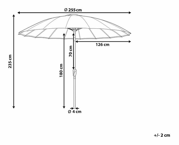 Umbrelă Birma (bej)