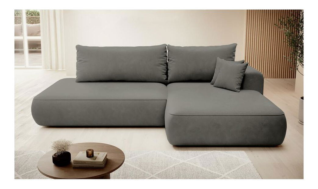 Kutna garnitura Fergie (D) (siva + crna)