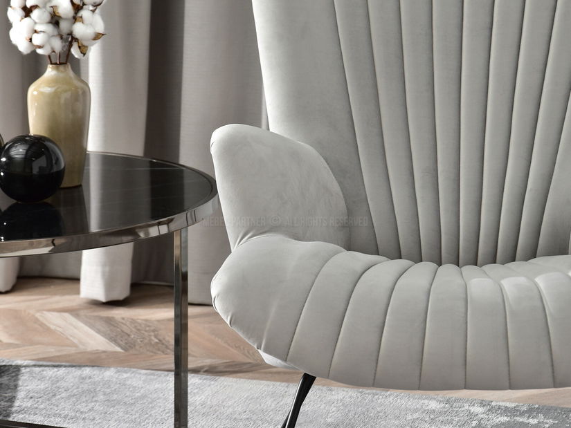 Fotoliu relax Nuttshell (gri + negru)