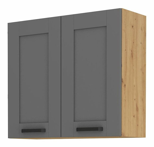 Dulap superior de bucătărie Lucid 80 G 72 2F (Stejar artisan + dustgrey)