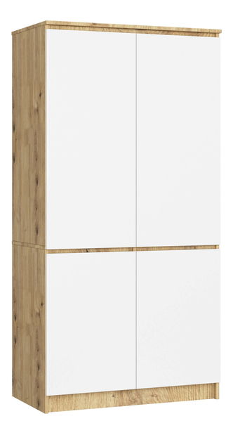 Šatníková skriňa Sinfin (dub artisan + biela)