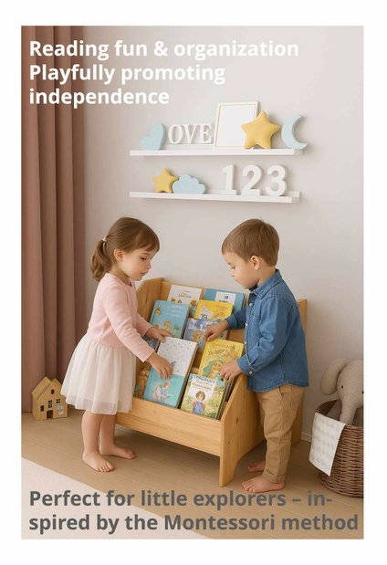Raft pentru copii Pidili 3 (alb + natural)