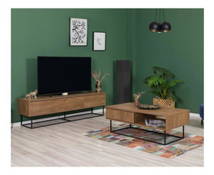 Set za dnevni boravak Laxi 21 (orah + crna)